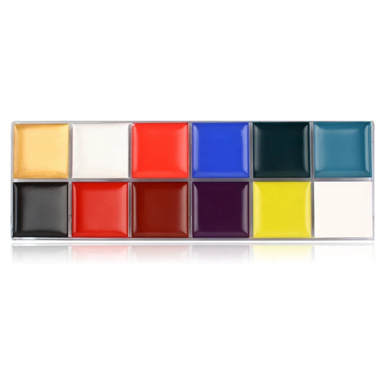 
12 Colors Professional Camouflage Makeup Face Paint For Face Painting 