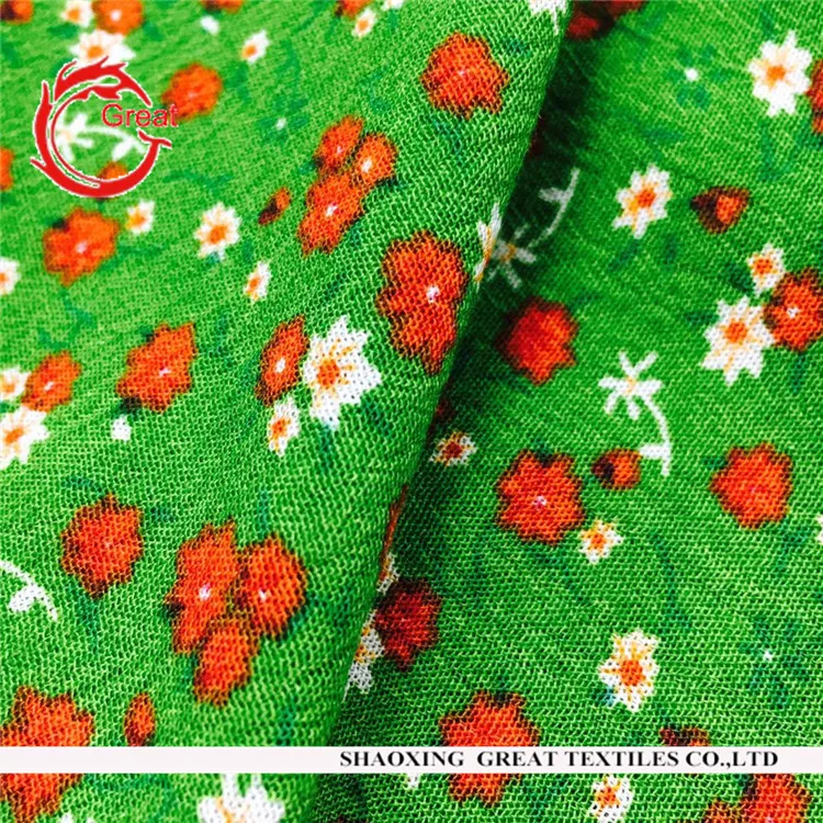 print crepe viscose fabric for dress