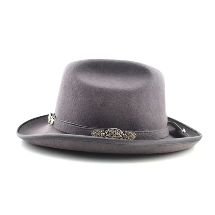 Winter Plain Dyed Wool Felt  Custom Decoration Fedora Hat