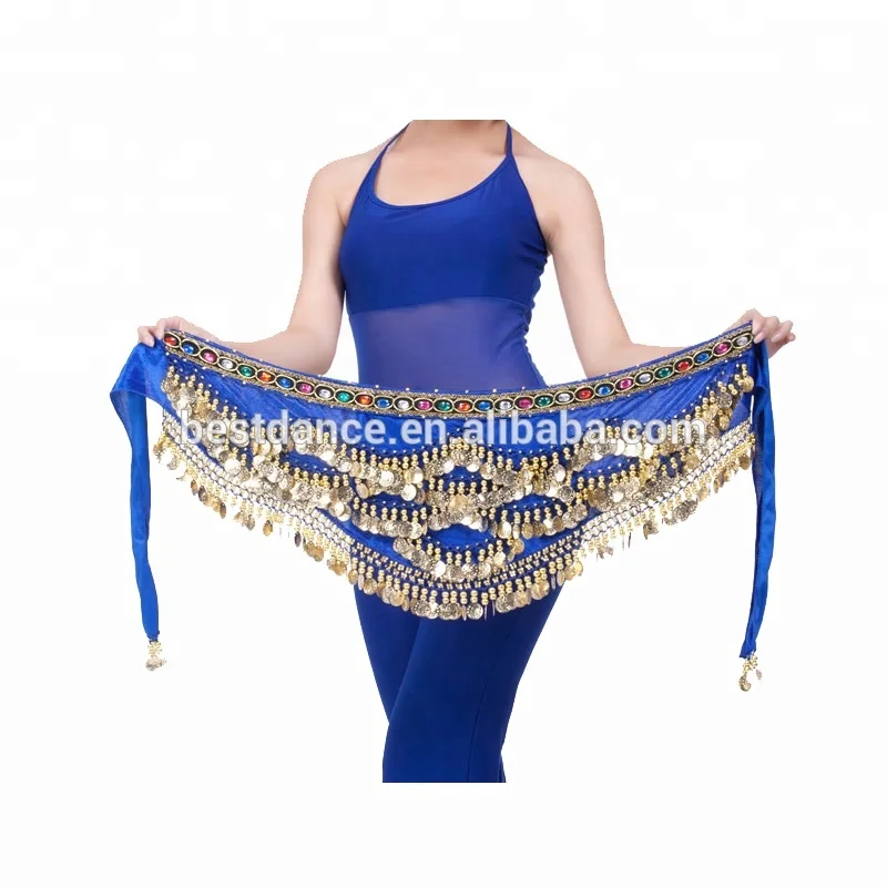 Bestdance танец живота три слоя золотой монеты пояс хип шарф монет и поясом из бисера юбка с запахом