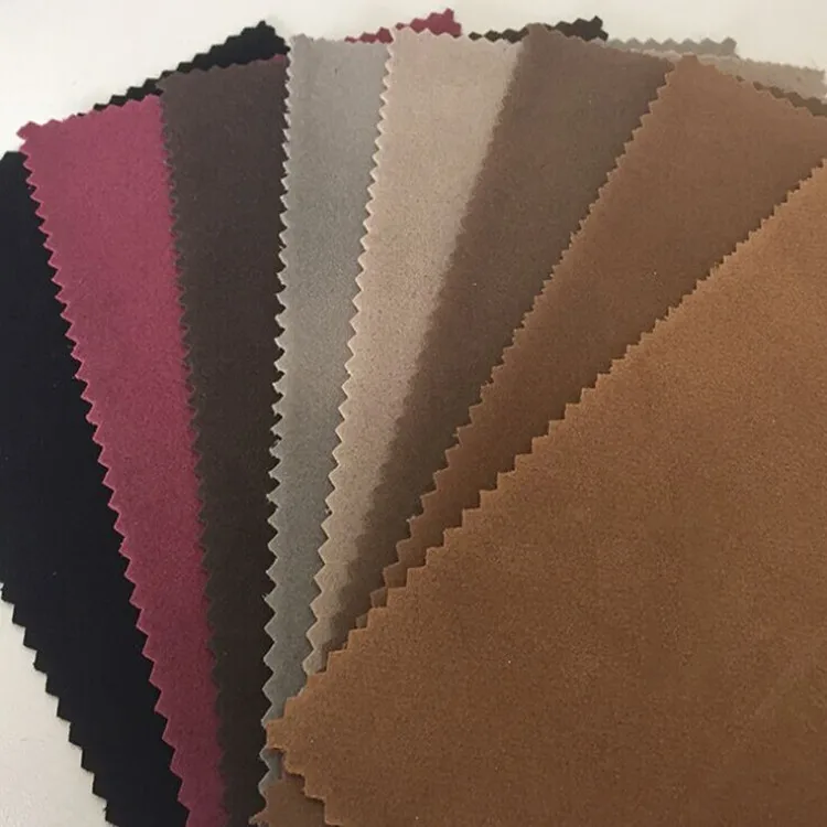 Micro Fiber Flocking Suede Fabric Sneaker Boot Bag Material In Stock