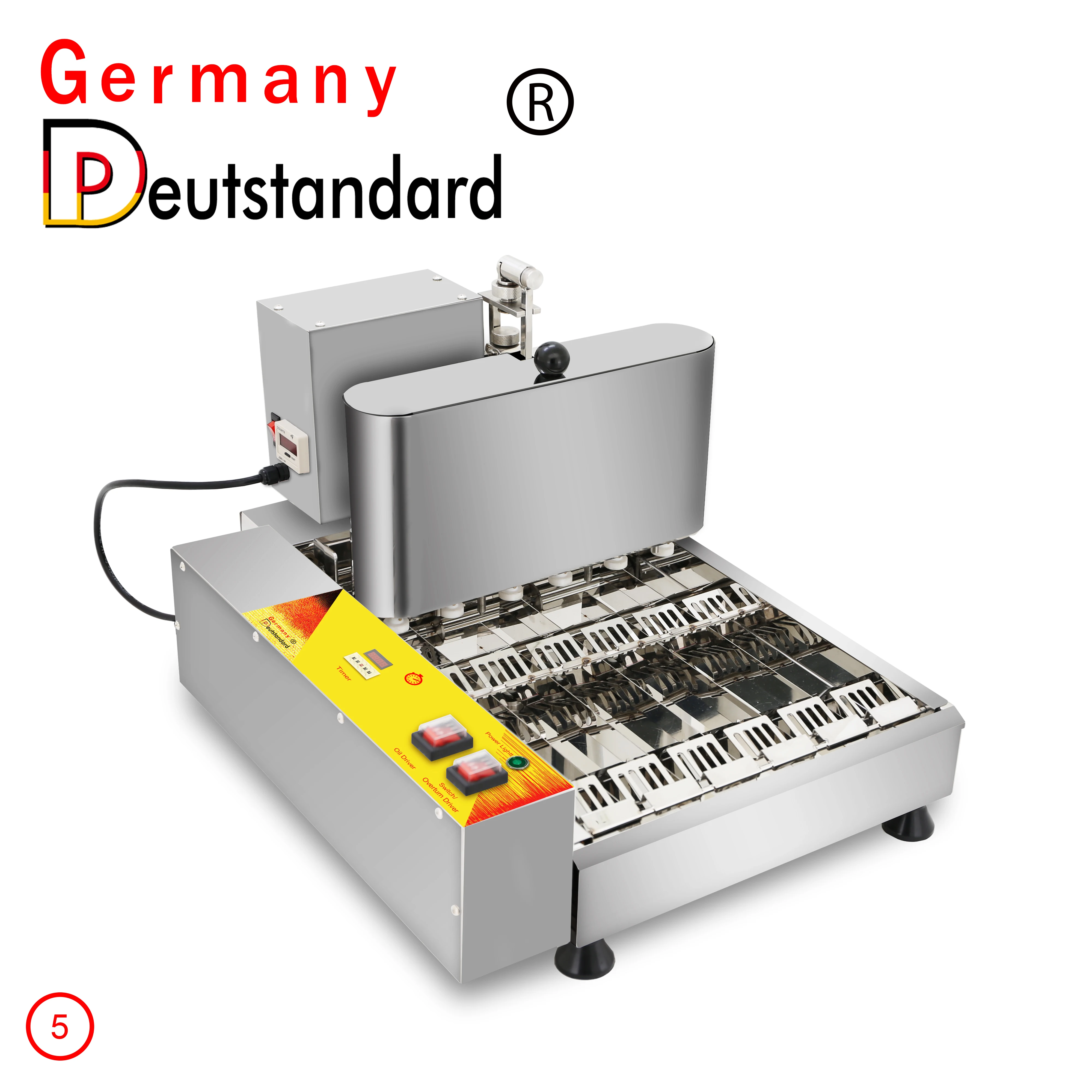 Коммерческие автоматическая пончик машина 6 рядов мини для изготовления пончиков с фритюрница с двумя решетками
