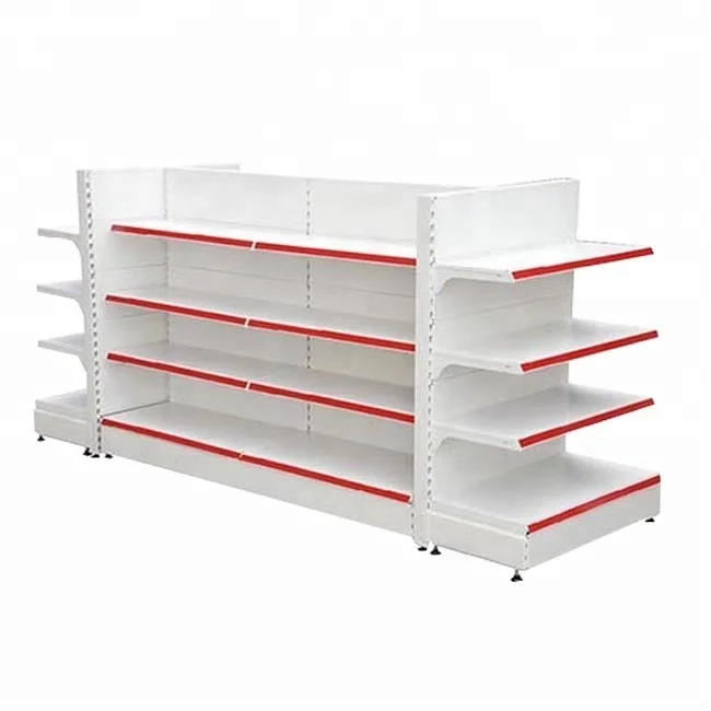 5 layers Perforated Back-Panel store Shelves supermarket rack