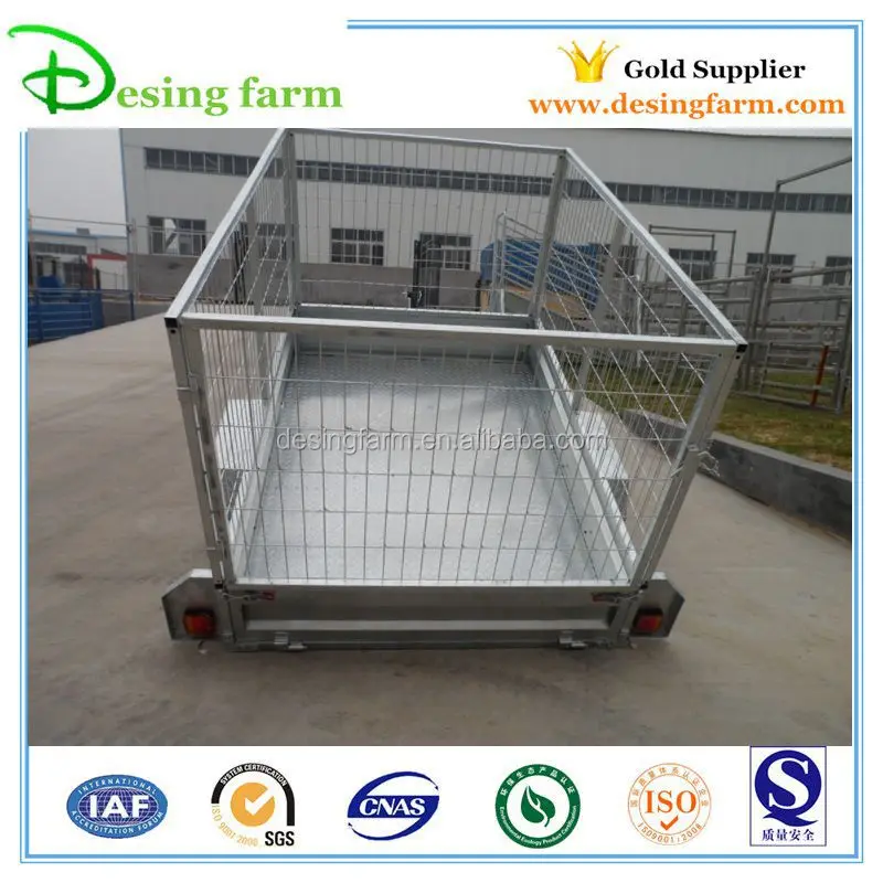 7x5 galvanized tipper box trailer with cage