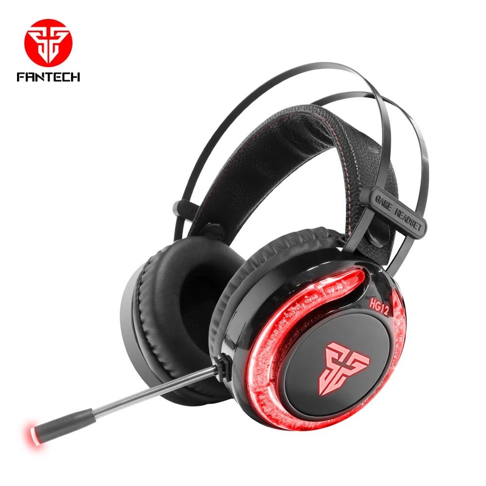 
Cheap Gaming Headphone with RGB Lighting and noise-cancelling Microphone FANTECH HG12 