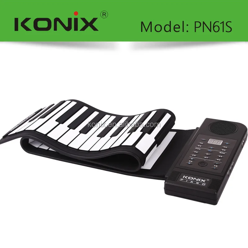 
61 Keys Portable Digital Midi Soft Roll Up Electronic Piano Keyboard Flexible 