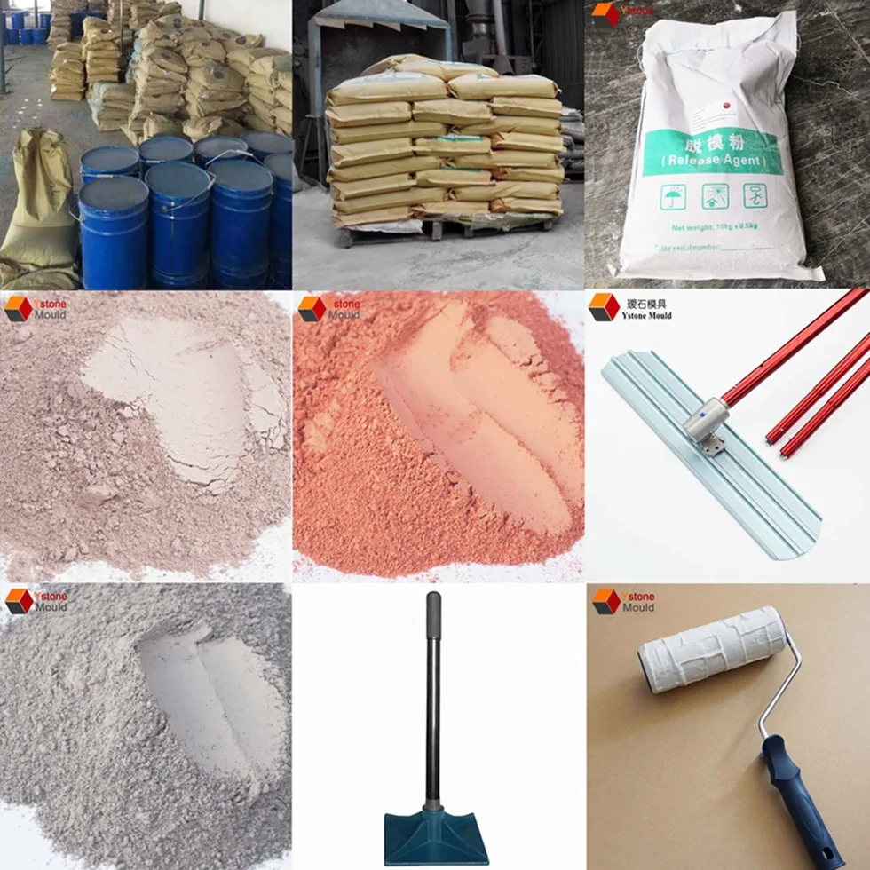 Natural looking slate rubber roller stamp concrete