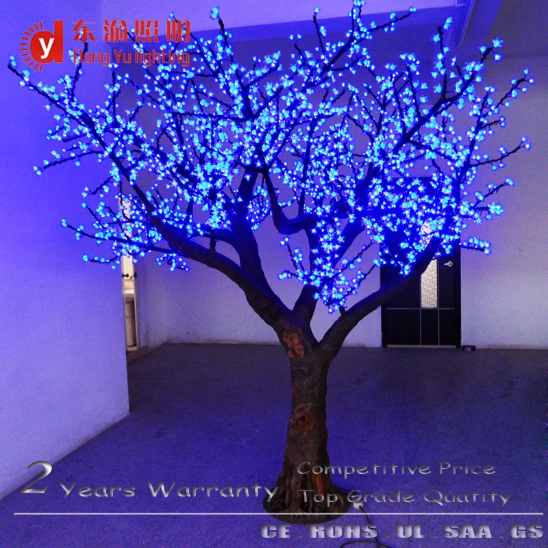 blue light up led flower decoration cherry blossom christmas tree light