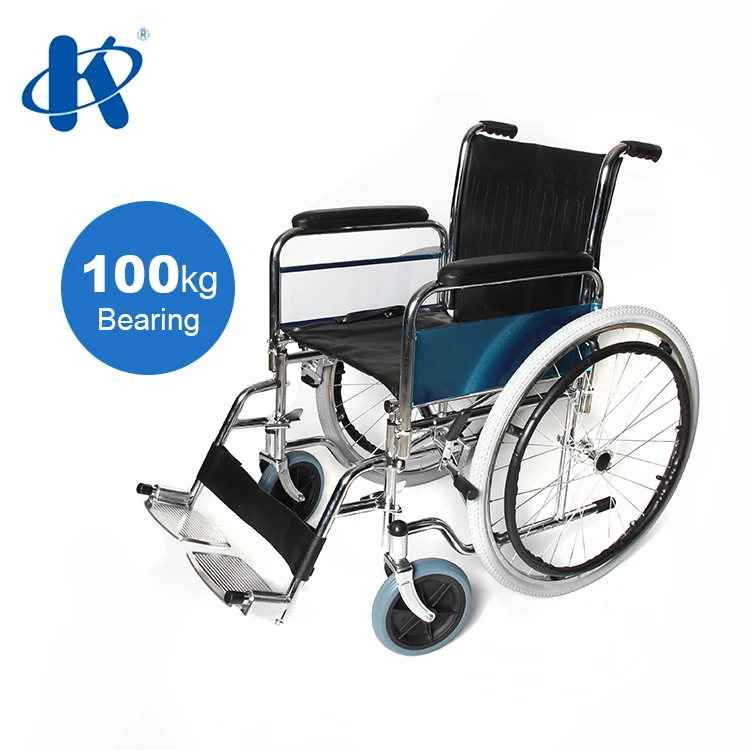Kaiyang KY901 new adjustable armrest manual folding wheelchair High Configuration Folding Manual Steel Wheelchair