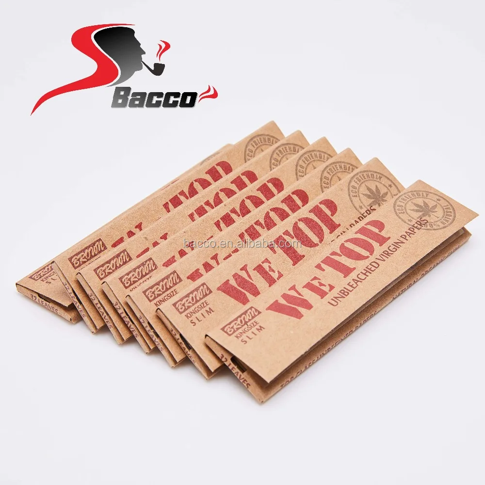 
king size slim Unbleached smoking rolling paper 