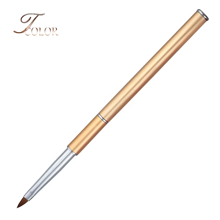 China Supplies Professional Nail Beauty Design Size 2 4 6 8 Kolinsky Acrylic Crystal 3D Nail Art Brush