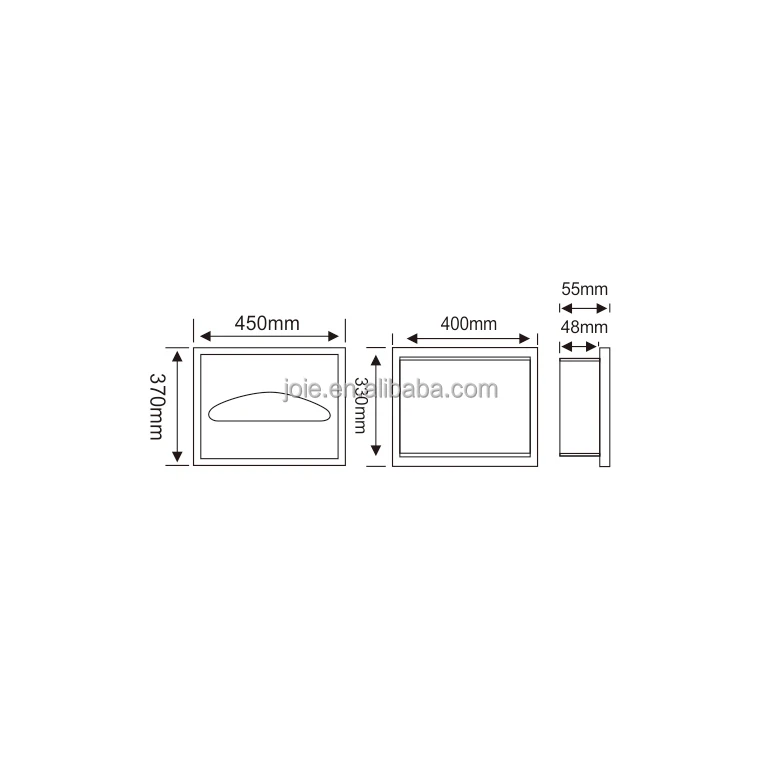 Public bathroom stainless steel recessed toilet seat paper holder