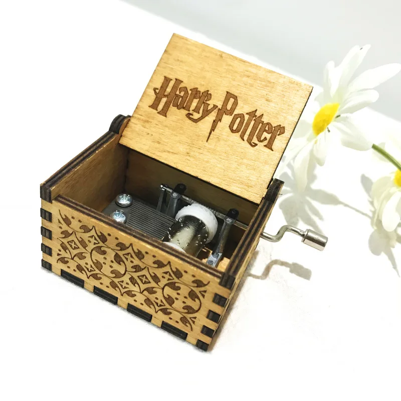 Theme Hand Crank Musical Wooden Pawaca Harry Potter Music Box