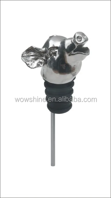 Bull head Zinc alloy wine bottle pourer