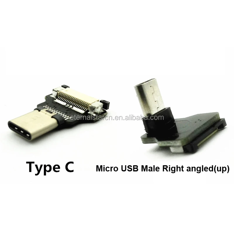 FFC USB 3,1 Type-c FPV плоский тонкий ленточный FPC Кабель Micro USB 90 градусов к USB для FPV Бесщеточный карданный сервопривод