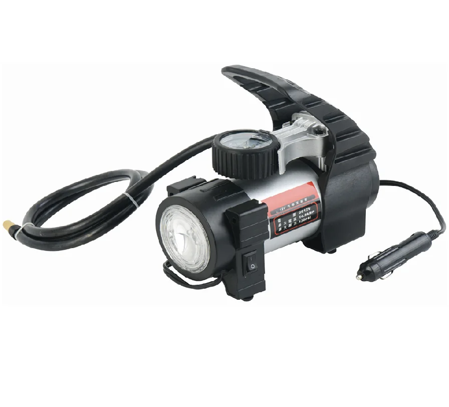 Tire Inflator Portable 12V DC Tire Air Compressor Pump 150 PSI and Portable Auto Tire Inflator with Gauge for Car Bicycles Ball