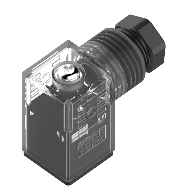 Waterproof IP67 24V C type field wirable valve connector in PG7 cable gland