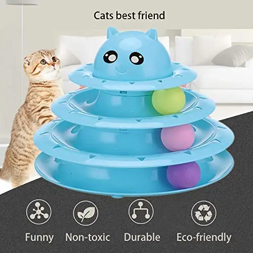 Игрушки для домашних животных кошек 3 уровня башни треки ролики мячи игрушки интерактивный котенок забавные интеллектуальные физические упражнения