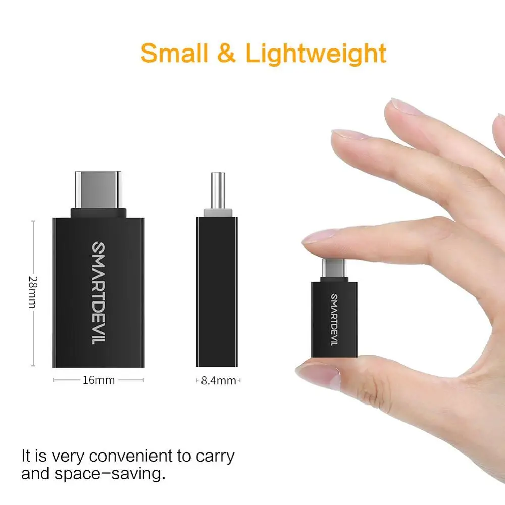 
SmartDevil USB Type C to USB 3.0 Adapter,[2 Pack] Converts USB Female to Type-C Male Adapter Supporting OTG for Samsung Galaxy S 