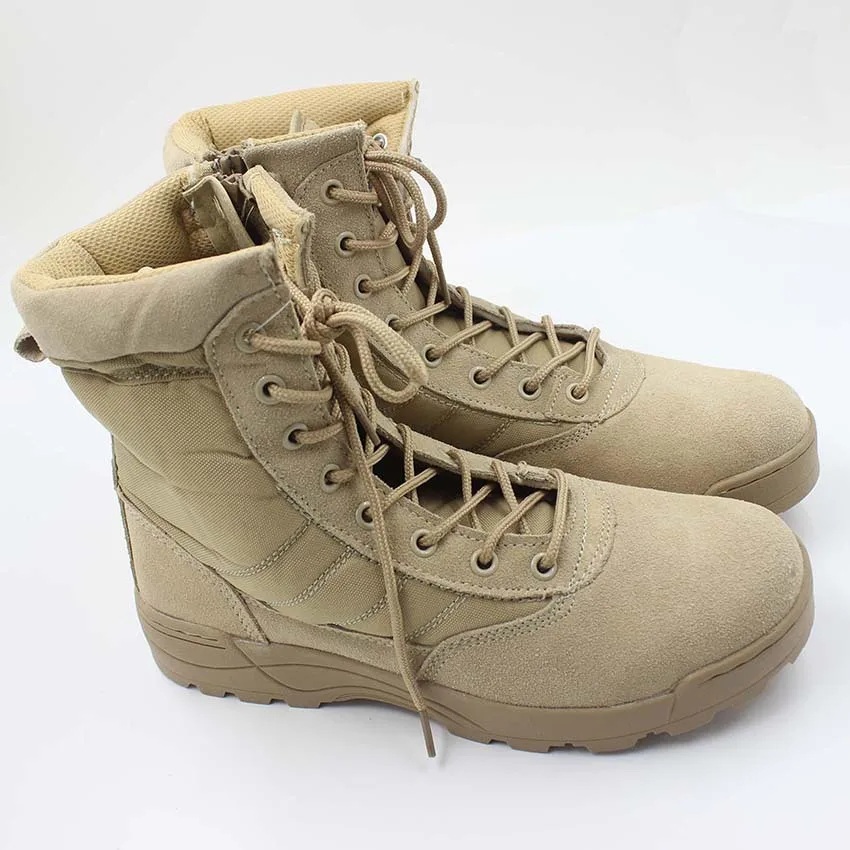 High Top Cheap Tactical Outdoor Shoes In Stock Desert Army Combat Military Boots
