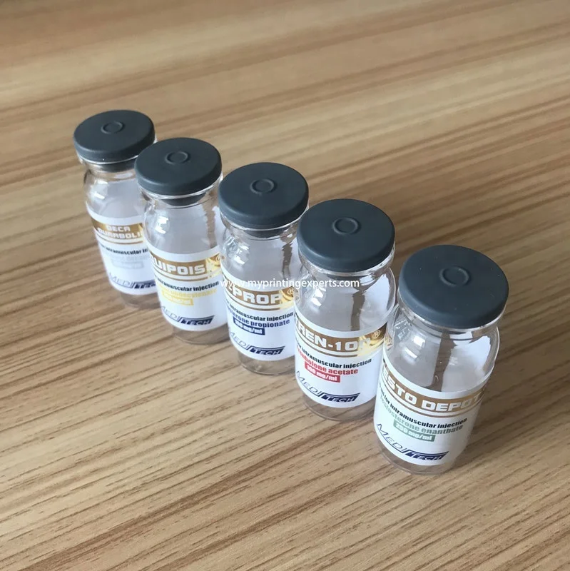 Professional print quality gold foil label for 10ml vial