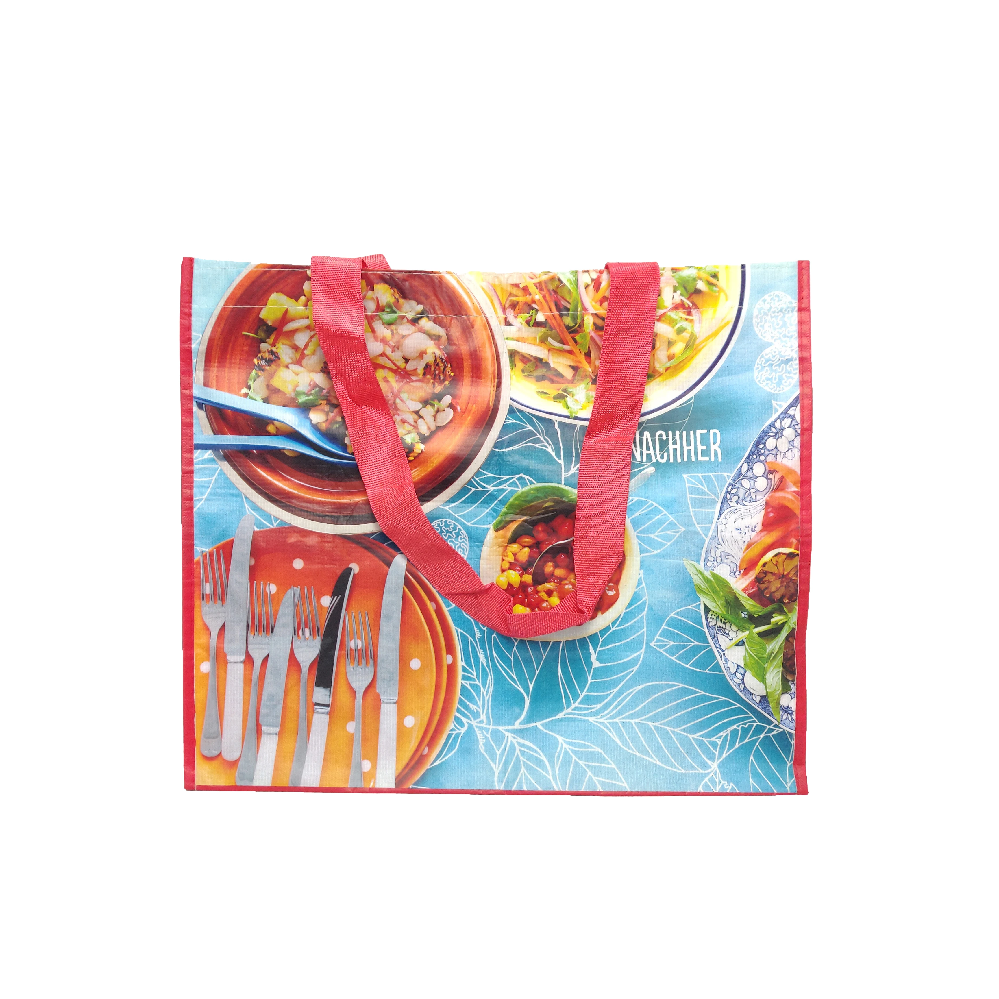 High quality easy carry foldable recycle rpet bag with Custom Logo Printing