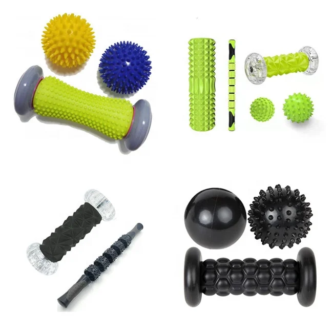 
Massage Therapy Set including Foot Massage Roller, Spiky Balls and Lacrosse Balls 