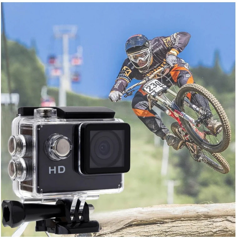 Дешевая цифровая Экшн-камера 2,0 дюйма, Hd 720p, Спортивная камера, Водонепроницаемая full hd 1080p, Экшн-камера для рекламных подарков