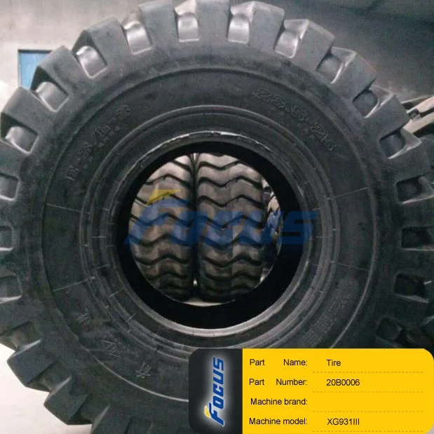 XGMA Wheel Loader XG931II  XG931III XG931H Spare Parts Tire 20B0006 17.5-25*12 GB2980-91
