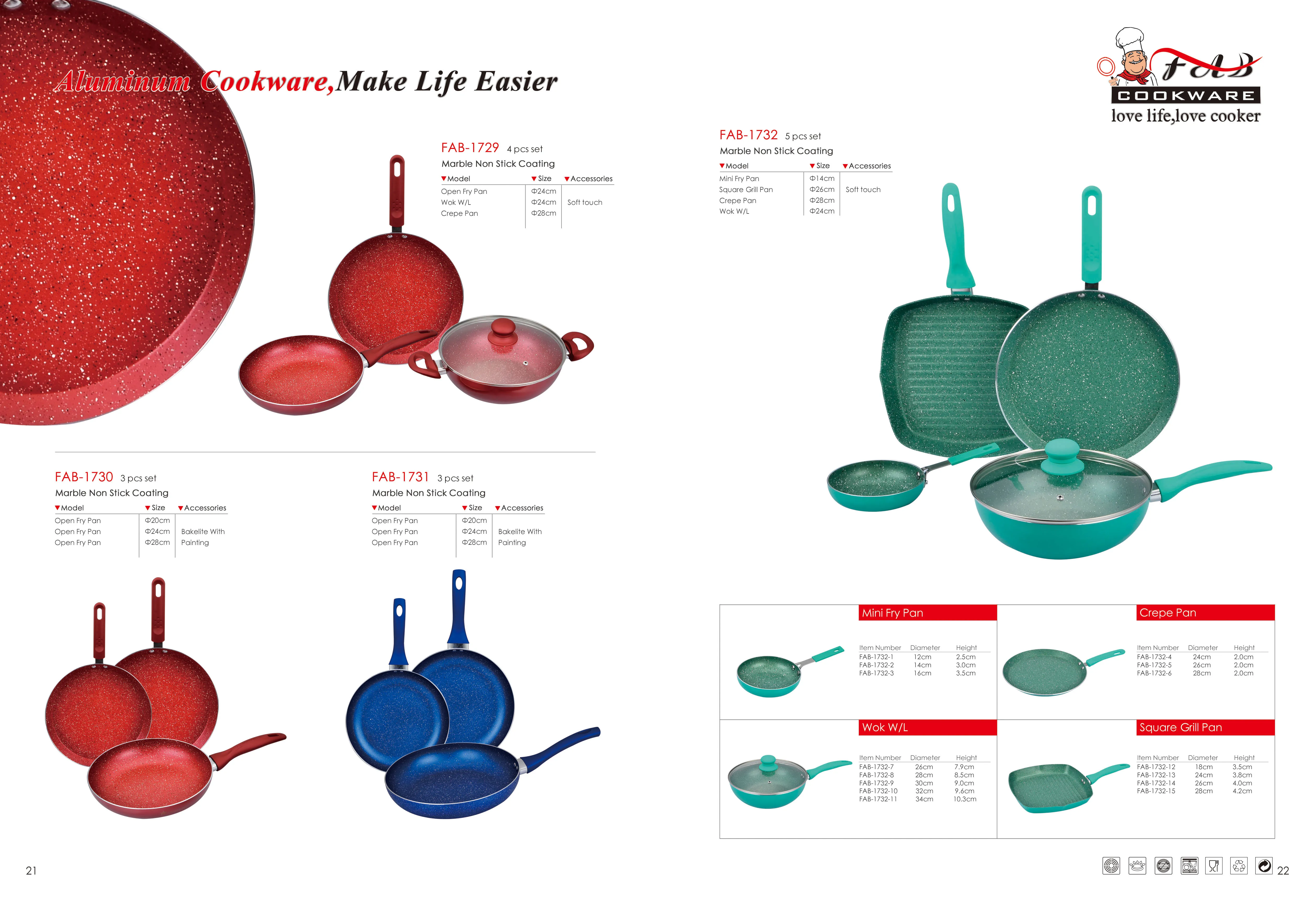 Eco-friendly crepe pan aluminum cookware set Classic Nonstick Hard-Anodized Crepe Pan