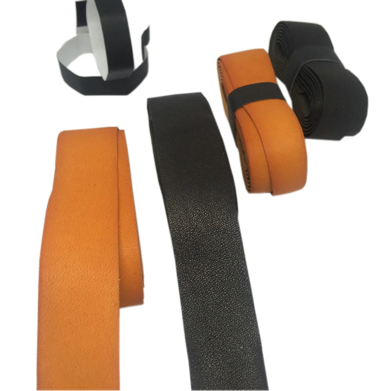 
POWERTI Cow Leather Tennis Racket Sweatband Overgrip Sport Thick Black PRO Leather Handle Grip Made in Taiwan 