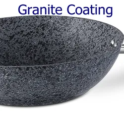 thick pressing aluminum nonsick granite coating 3 pcs frying pan with detachable handles