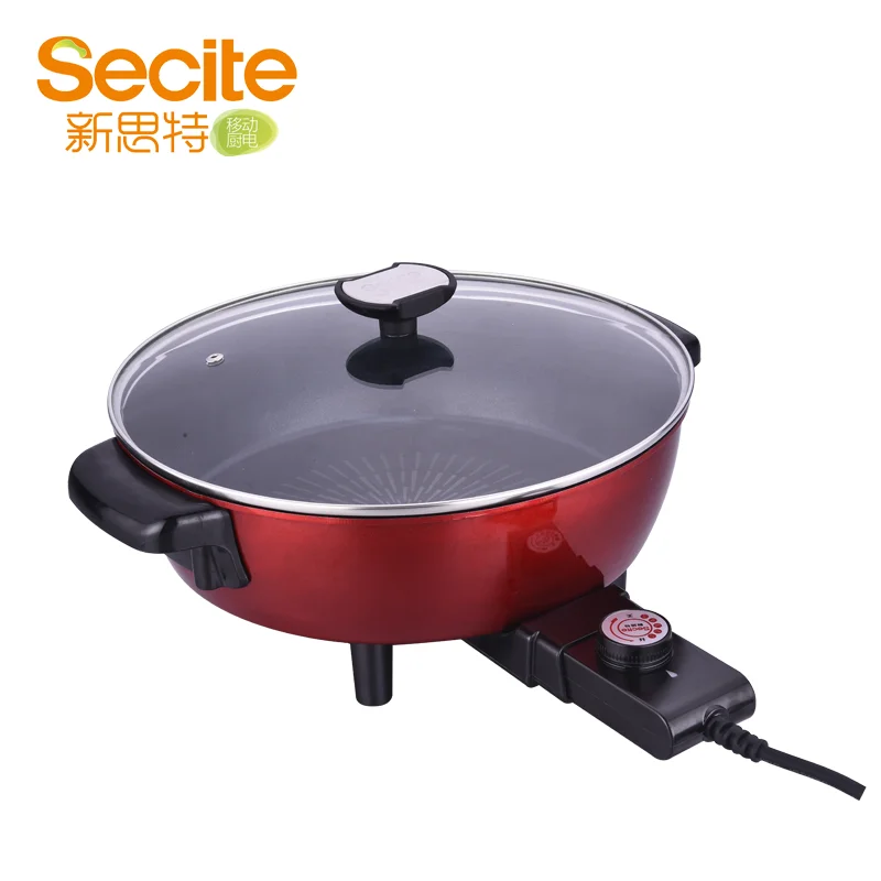 
30cm Round Multifunction Shabu Shabu Frying Pizza Boiling Electric Pan 