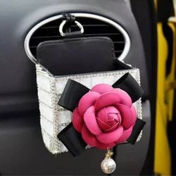 Черный чехол для мобильного телефона с автомобильным портом кондиционера, чехол для хранения автомобильных ключей, держатель для телефона, чехол с крючком