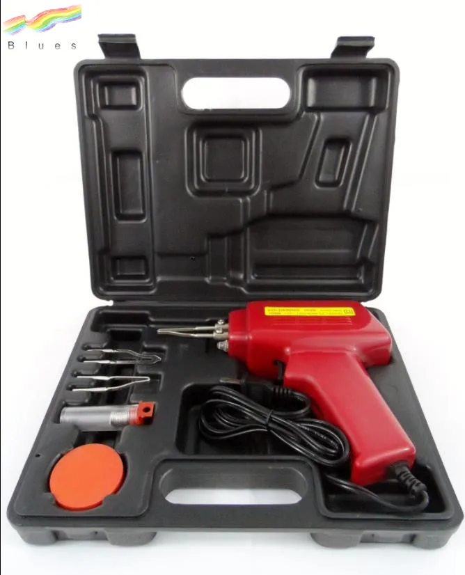 100w Electric Soldering Iron Solder Gun Kit + 3 Tips with Case 100 Watt 240v