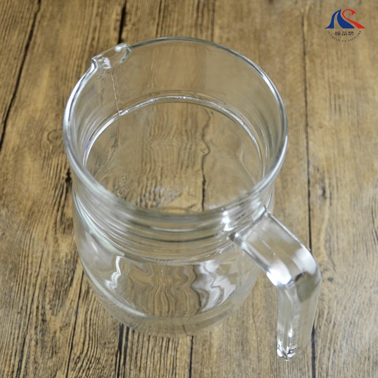 Glass Pitcher Water kettle Jug Tea Juice Coffee Lemonade  carafe jar with spout and handle lids