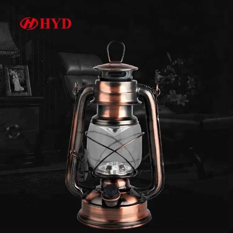 Outdoor lighting Metal Christmas festival decorative rechargeable led camping light oil lantern kerosene lantern