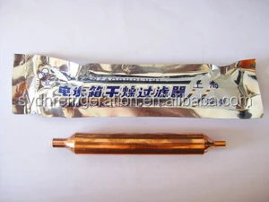 single outlet copper dry filter freezer refrigerator dry filters 19mmOD *120mm