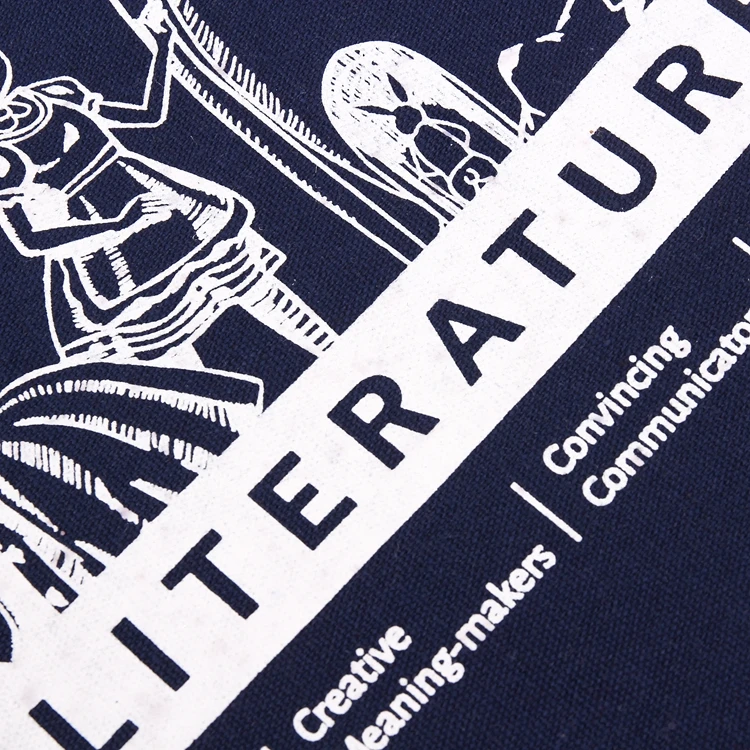 Customized logo printing recyclable 12oz cotton canvas shopper bag