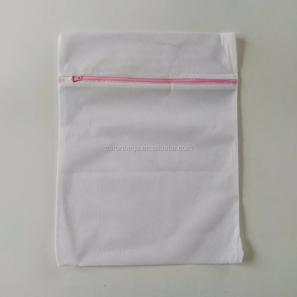 Delicate polyester fabrics zipper fine mesh laundry washing bag