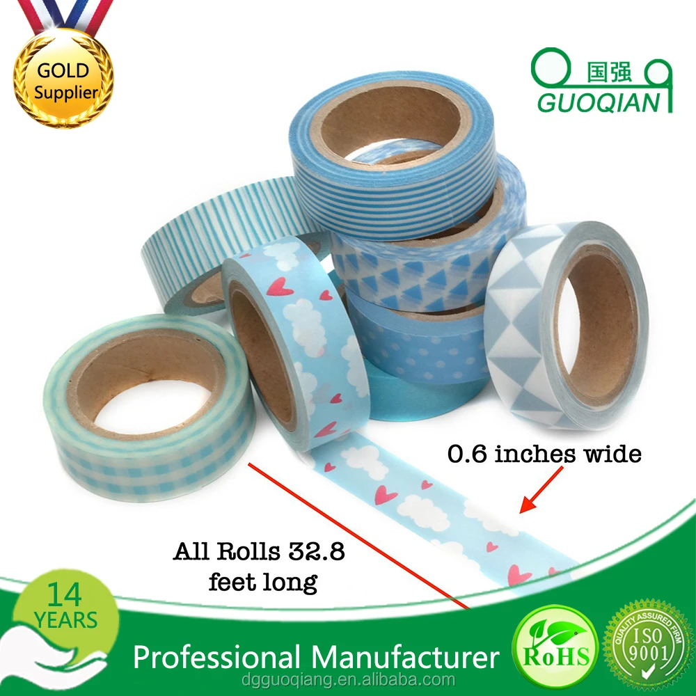 free sample Waterproof Japanese Washi paper printing tape