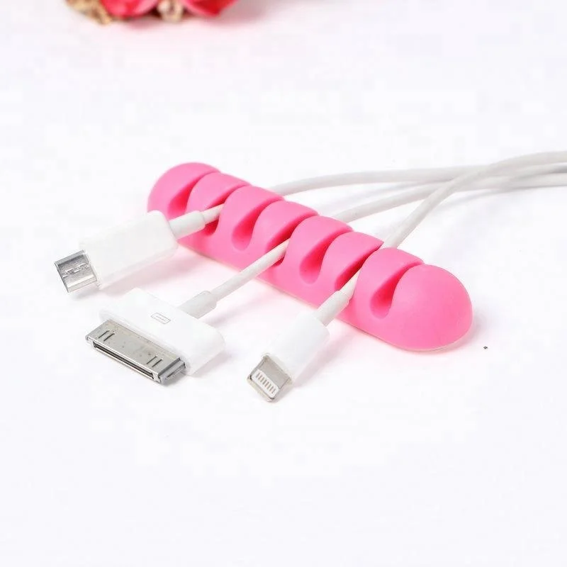 Популярные 7 слотов Кабельный организатор с клейкие ленты Многофункциональный клей зажимы