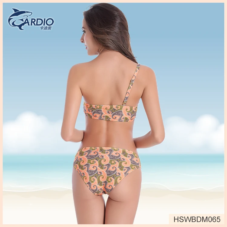 New Products Customized girls sxy 100% polyester bling bling invisible strap bikini