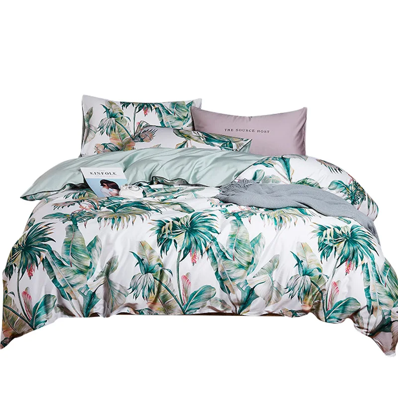 60S combed 100% egyptian cotton luxury home bedding sets 3d digital printed