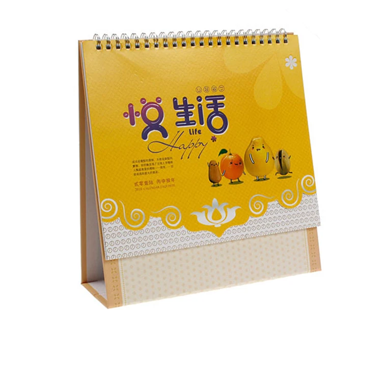 2018 custom good quality art paper table calendar/desk calendar/design calendar printing