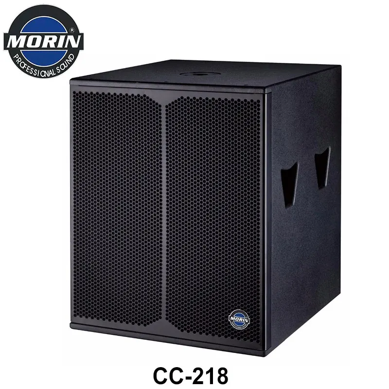 Двойной 18 дюймов супер бас динамик сабвуфера коробка с 1600W для использования вне помещений шоу и производительность Morin CC-218