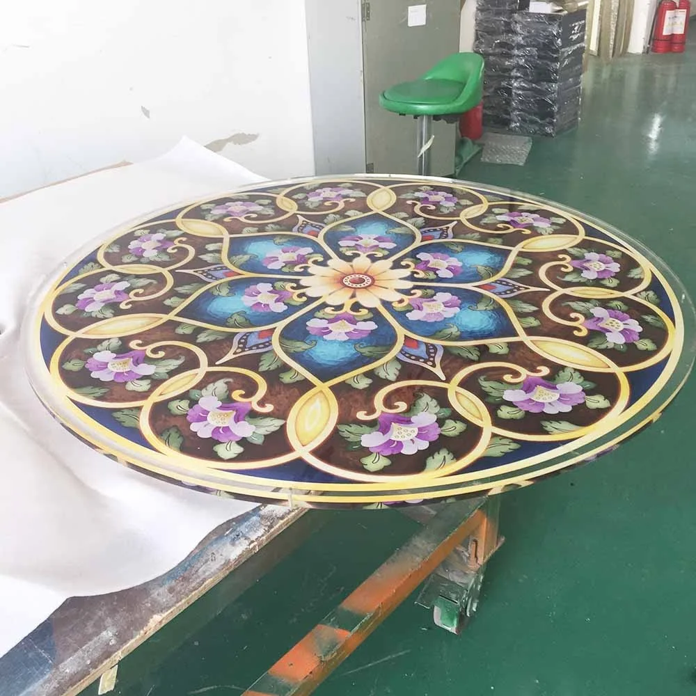 
Factory custom transparent 20mm acrylic plate UV printing PMMA plastic plexiglass desktop board 