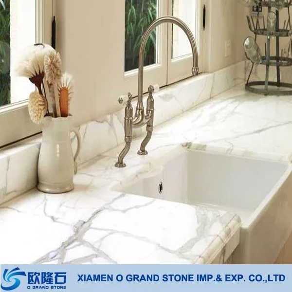 Modern Statuario Quartz White for Countertop,Flooring
