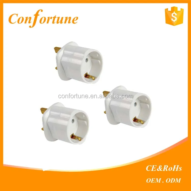 eu to uk plug adapter/Schuko to UK plug adapter with grounding