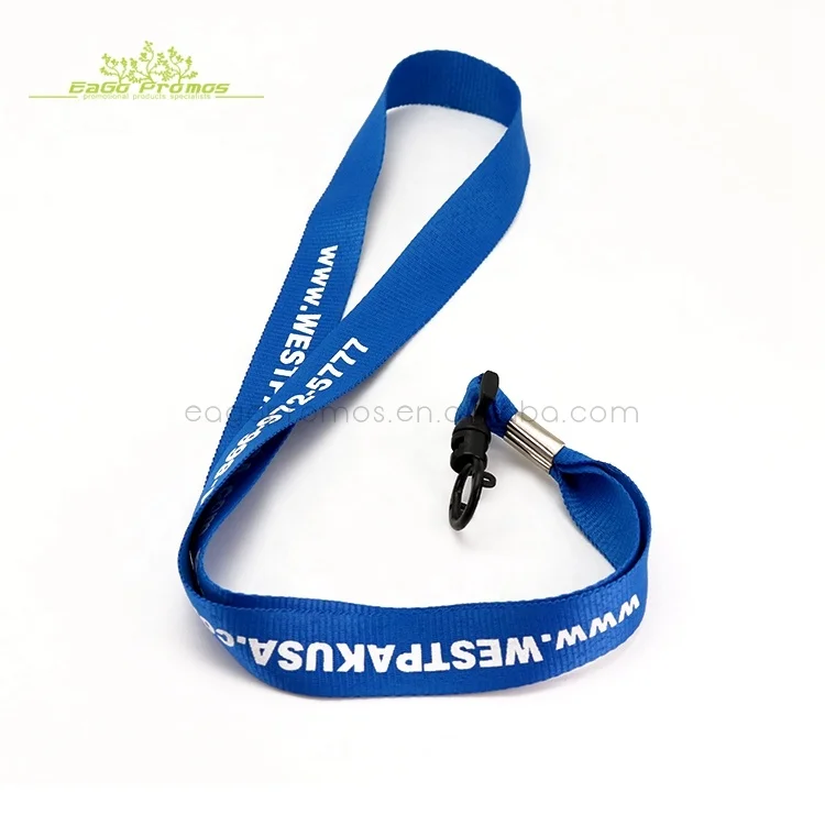 2024 2025 Custom  Silk Screen  Polyester Printed Neck breakaway Lanyard Chain with Matel remove security tag